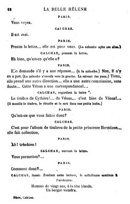 Belle Helene texte
