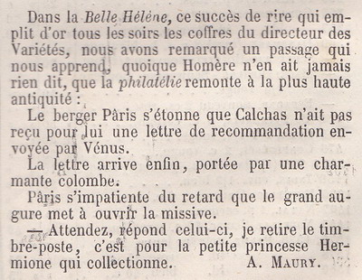 Article Maury sur Belle Hélène